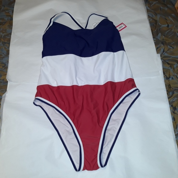 Xhilaration Other - *NWT* 1pc bathing suit Americana red/ white/blue